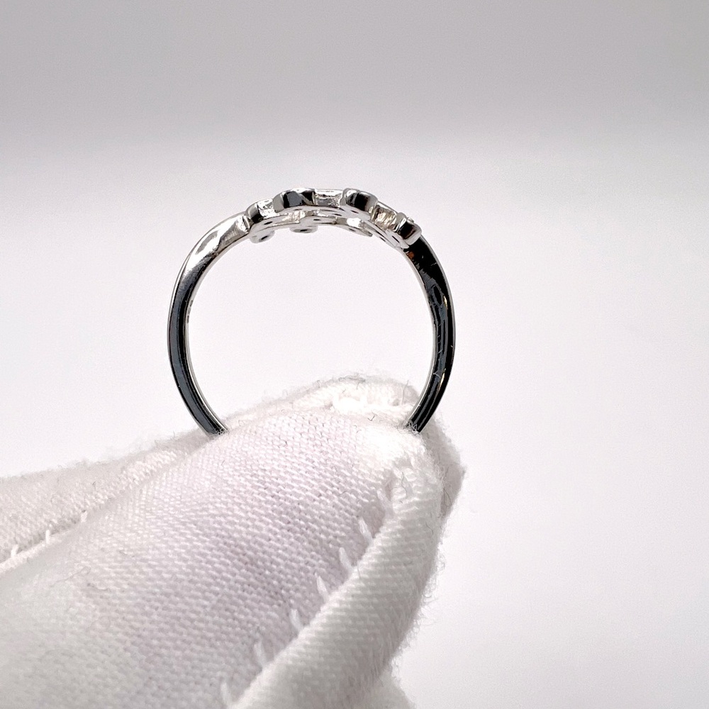 Sale $18 Firm! .925 Sterling Silver Cz Leaf Ring - Picture 9 of 17